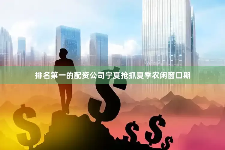 排名第一的配资公司宁夏抢抓夏季农闲窗口期