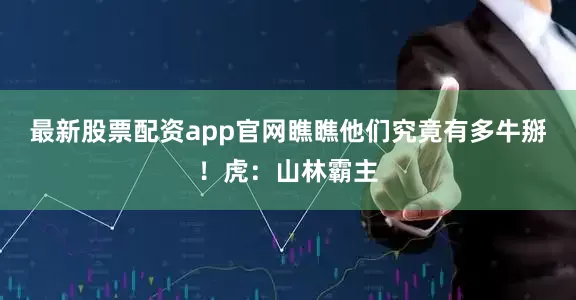 最新股票配资app官网瞧瞧他们究竟有多牛掰！虎：山林霸主